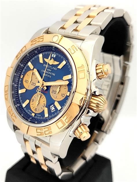 breitling chronomat 44 gmt two tone|Breitling Chronomat 44 stainless steel.